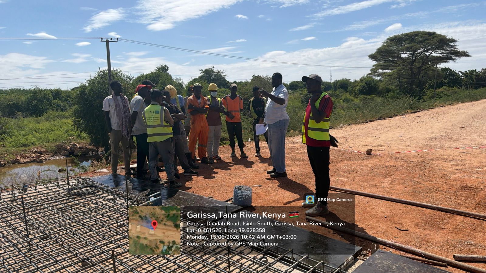 Road construction in East Africa